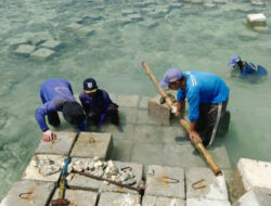 Pembangunan Tanggul Sisi Timur Pulau Sabira Dilanjutkan