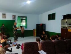 Koramil 10/Moga Ajarkan Siswa Sakawira Kartika Cara Antisipasi Penanggulangan Bencana Sejak Dini