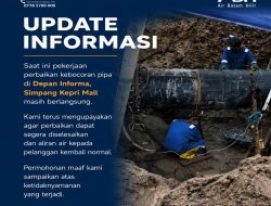 ABH Update Penanganan Kebocoran Pipa Distribusi Utama di Simpang Kepri Mall