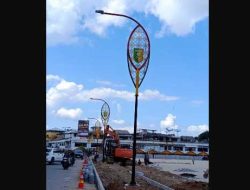 Dishub Kuansing Rampungkan Pemasangan 13 Lampu PJU di Kawasan Astaka MTQ Riau