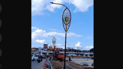 Dishub Kuansing Rampungkan Pemasangan 13 Lampu PJU di Kawasan Astaka MTQ Riau